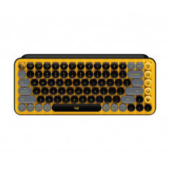 Logitech POP Keys Wireless Mechanical Keyboard With Emoji Keys, Multi-device, Layout Size Minimalist, Blast/Yellow - RUS